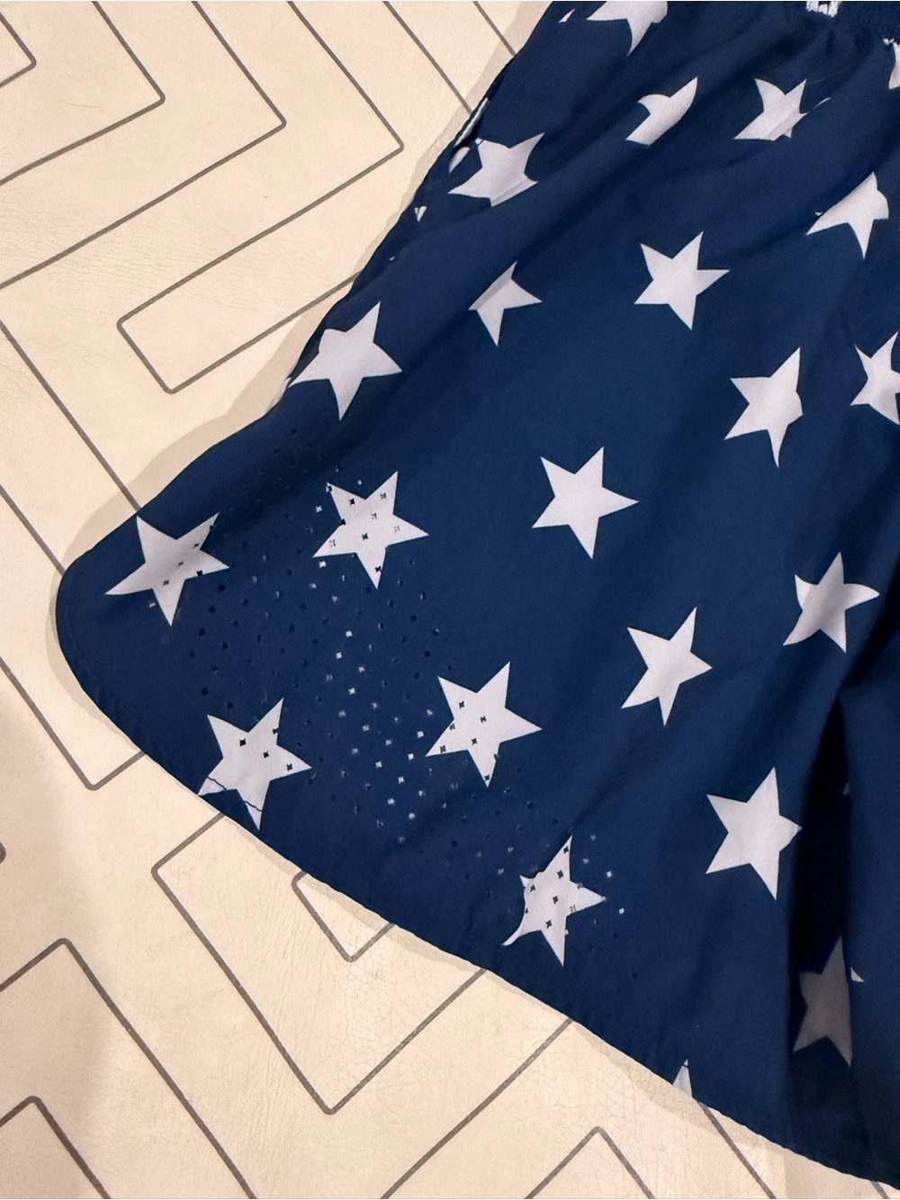 Baseball Lifestyle 101 Navy Star Print Athletic Shorts - Picture 12 of 13